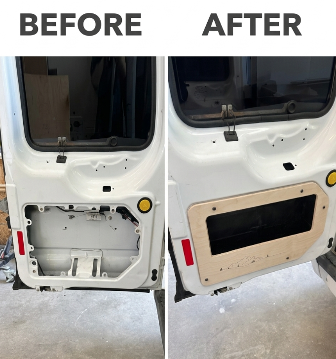Ford Transit Connect - Back door - Storage cubbies