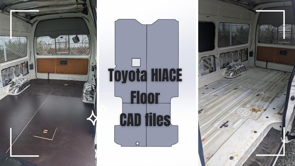 Toyota Hiace H200 - 2004-2019 - Regular body, Regular wheelbase - floor .dxf file for CNC