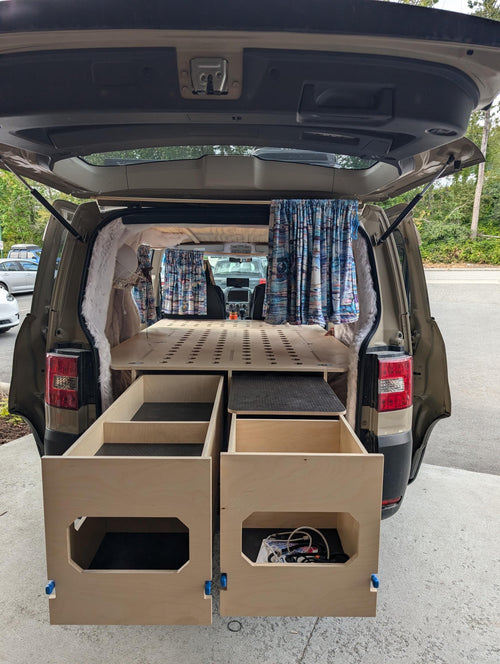 Mitsubishi Delica D5 / L400 Camping Conversion Kit - Flat Pack Sleep & Storage System