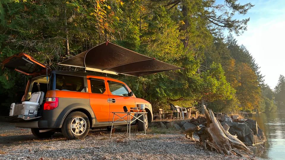 Compact Awning for SUV, Jeep, Truck, Teardrop or Boler Trailer by Shadyboy